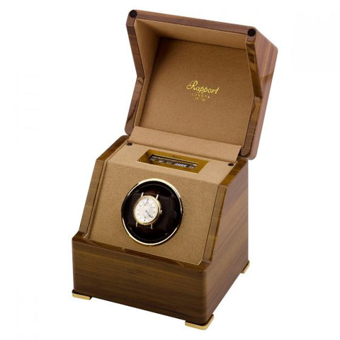 Rapport Watch Winder Perpetua III Single Touch Screen Walnut Finish