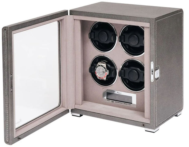 Rapport Watch Winder Quantum Quad Four Leather Grey