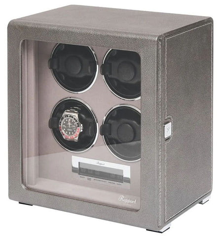 Rapport Watch Winder Quantum Quad Four Leather Grey W624