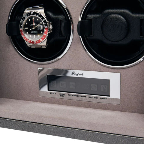 Rapport Watch Winder Quantum Quad Four Leather Grey