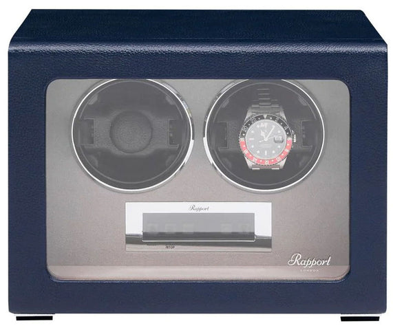 Rapport Watch Winder Quantum Quad Two Leather Blue