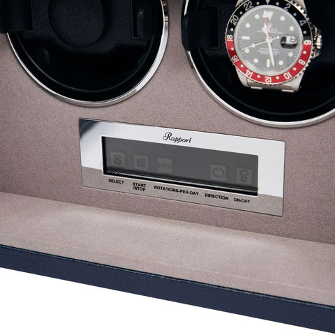 Rapport Watch Winder Quantum Quad Two Leather Blue