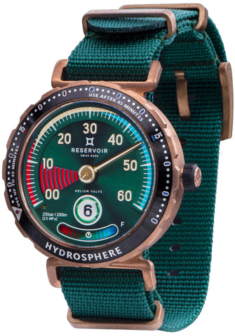 Reservoir Hydrosphere Cenote Bronze Green Watch