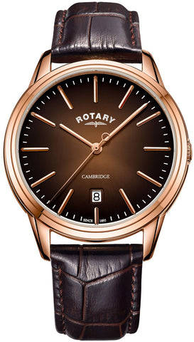 Rotary Watch Cambridge Rose Gold PVD Mens GS05394/16