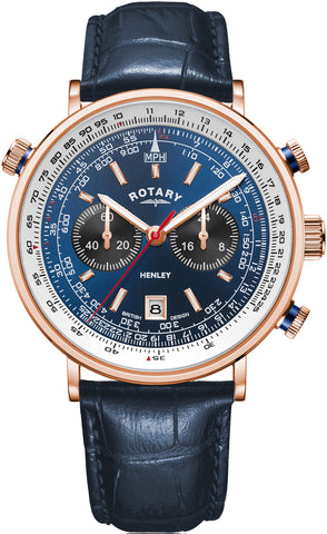 Rotary Watch Henley Rose Gold PVD Mens GS05237/05