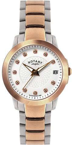 Rotary Watch Ladies Two Tone Bracelet LB02837/41