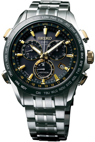 Seiko Astron Watch GPS Solar Chronograph Gold SSE007