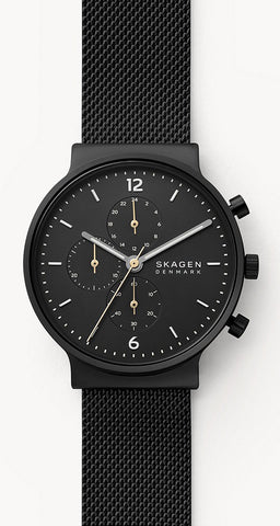 Skagen Watch Ancher Chronograph Black SKW6762