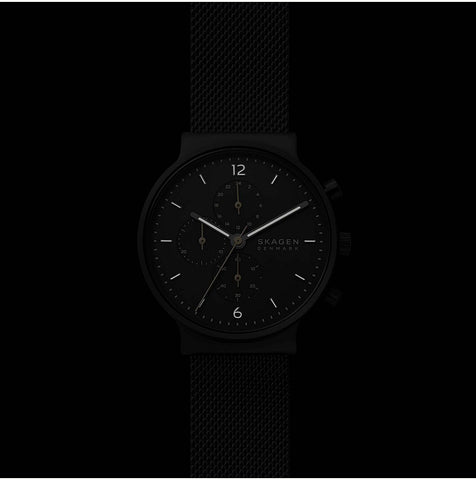 Skagen Watch Ancher Chronograph Black