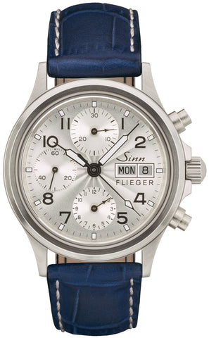 Sinn Watch 356 Sa Pilot III Aligator Leather Blue
