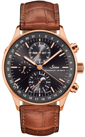 Sinn Watch Frankfurt Financial District 6012 Rose Gold Anniversary Limited Edition 6012.021 Alligator Tan