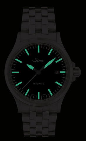 Sinn 556 I RS Leather Black Cowhide Alligator Watch