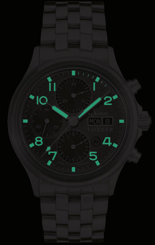 Sinn 358 Sa Pilot DS Fine Link Bracelet Watch