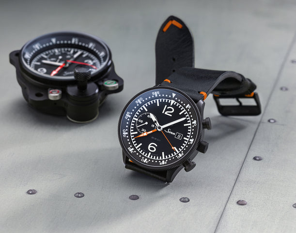 Sinn 717 Leather Black Vintage Cowhide Watch