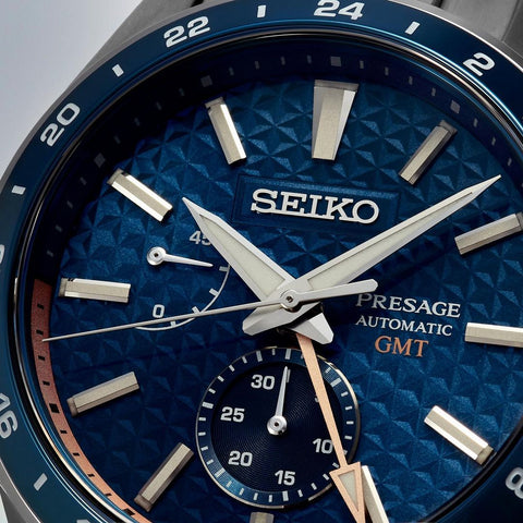 Seiko Presage Watch Sharp Edged GMT