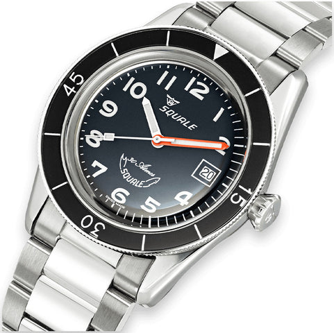 Squale SUB-39 Black Arabic Bracelet Watch