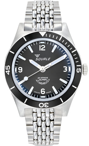 Squale Watch Supersquale Black Bracelet SUPERMBKBK.AC