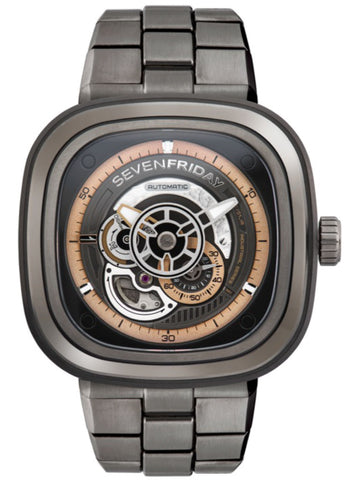 SevenFriday Watch P2C/01/M Gunmetal PVD Bracelet P2C/01M