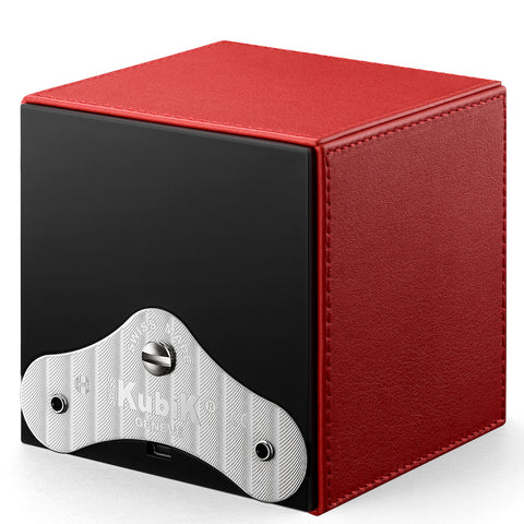 Swiss KubiK Watch Winder Single Red leather