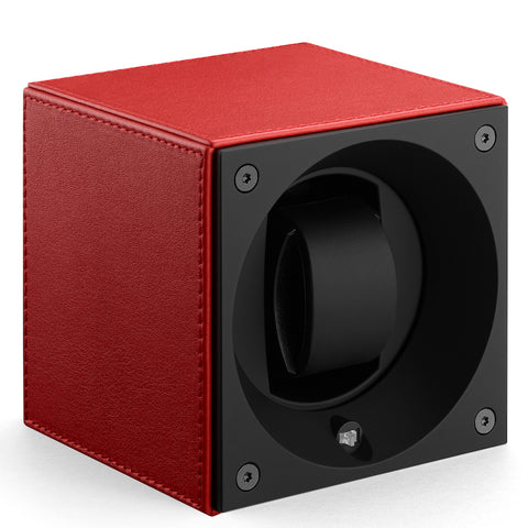 Swiss KubiK Watch Winder Red leather SK01-CV-Rouge
