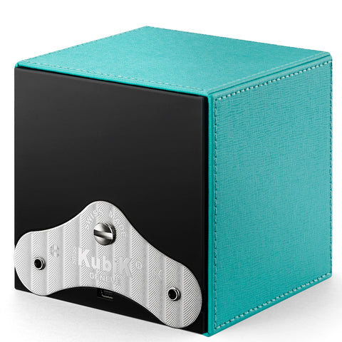Swiss KubiK Watch Winder Single Turquoise Leather