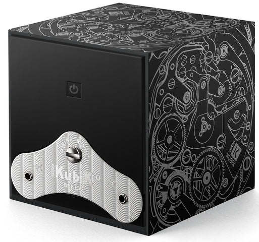 Swiss Kubik Watch Winder Single Startbox Black White Print