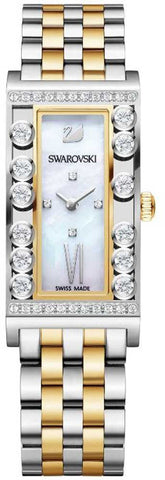 Swarovski Watch Lovely Crystals Square /Yellow Gold Tone 5096689