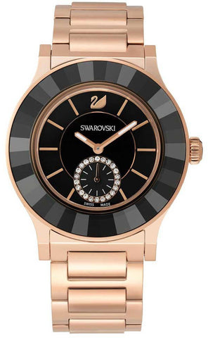 Swarovski Watch Octea Classica Black Rose Gold Tone Bracelet 5043192