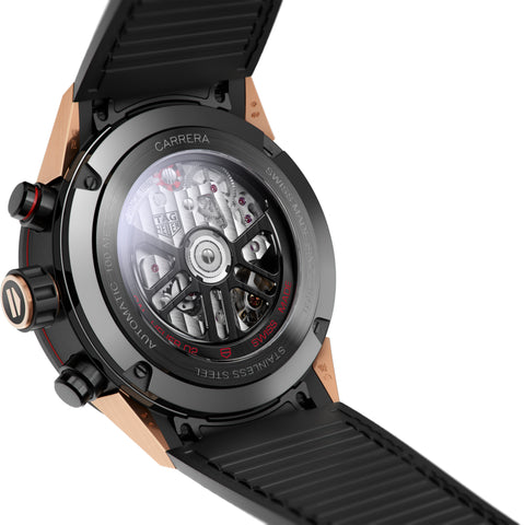 TAG Heuer Watch Carrera Automatic Chronograph Calibre Heuer 02 Rose Gold