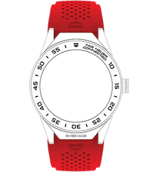 TAG Heuer Watch Strap Connected II Perforated Silicone Red 1FT6080