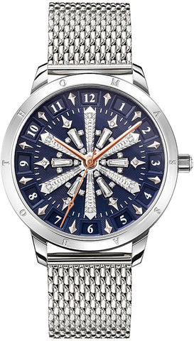 Thomas Sabo Watch Snowflakes 3D Optics Blue Silver Ladies WA0390-201-209-33 MM