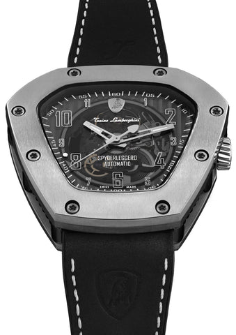 Tonino Lamborghini Watch Spyderleggero Skeleton Titanium Black