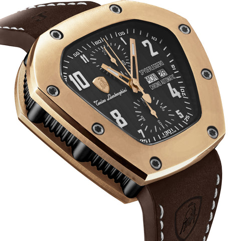 Tonino Lamborghini Watch Spyderleggero Chrono Rose Gold