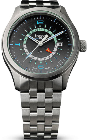 Traser H3 Watch Classic Aurora GMT Silver Bracelet