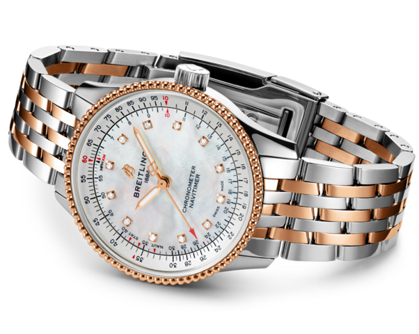 Breitling Watch Navitimer Automatic 35 Mother Of Pearl Diamonds D