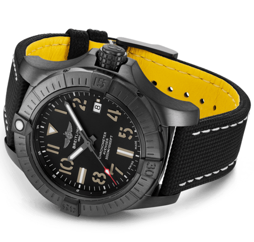 Breitling Watch Avenger Automatic 45 Seawolf Night Mission Leather Tang Type