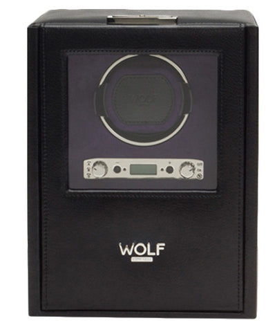 WOLF Watch Winder Blake Single And Storage Black Pebble