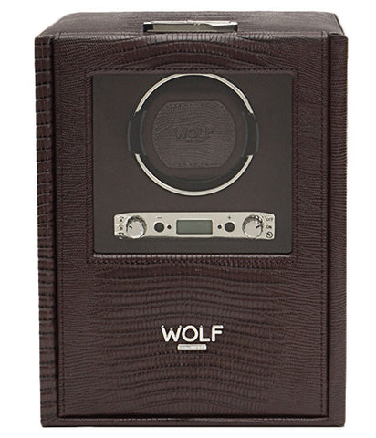 Wolf Watch Winder Blake Single And Storage Brown Lizard