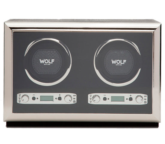 Wolf Watch Winder Exotic Double Black