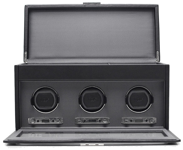 WOLF Watch Winder Viceroy Triple Storage And Travel Case