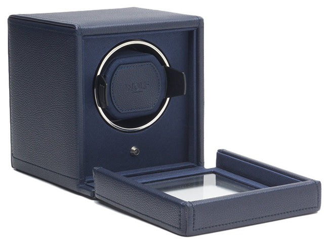 WOLF Watch Winder Cubs Single With Cover Navy