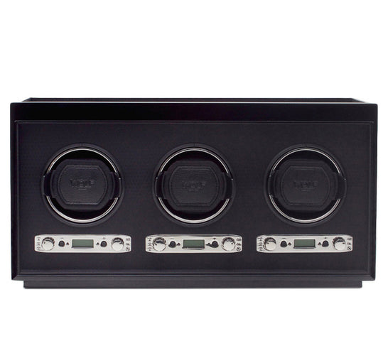 Wolf Meridian Triple Winder Black
