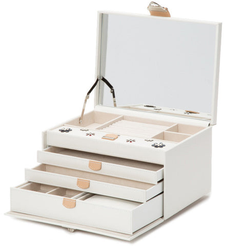 WOLF Jewellery Travel Case Blossom Large White D