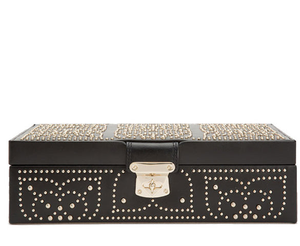Wolf Marrakesh Flat Jewellery Box Black 308302