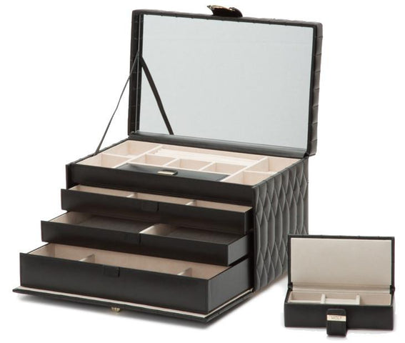 Wolf Caroline Large Jewellery Box Black 329671