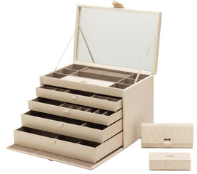 Wolf Caroline Extra Large Jewellery Box Cream 329553
