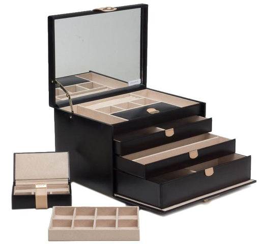 Wolf Chloe Large Jewellery Box Black 301502