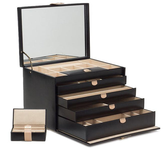 Wolf Chloe Extra Large Jewellery Box Black 301602