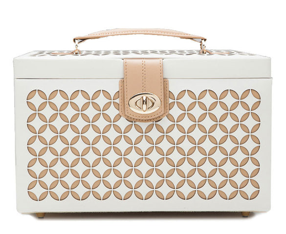 Wolf Chloe Medium Jewellery Box Cream 301053