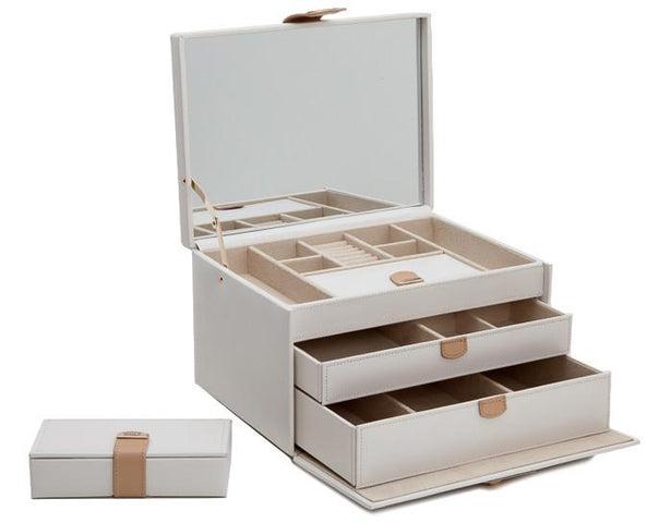 Wolf Chloe Medium Jewellery Box Cream 301053